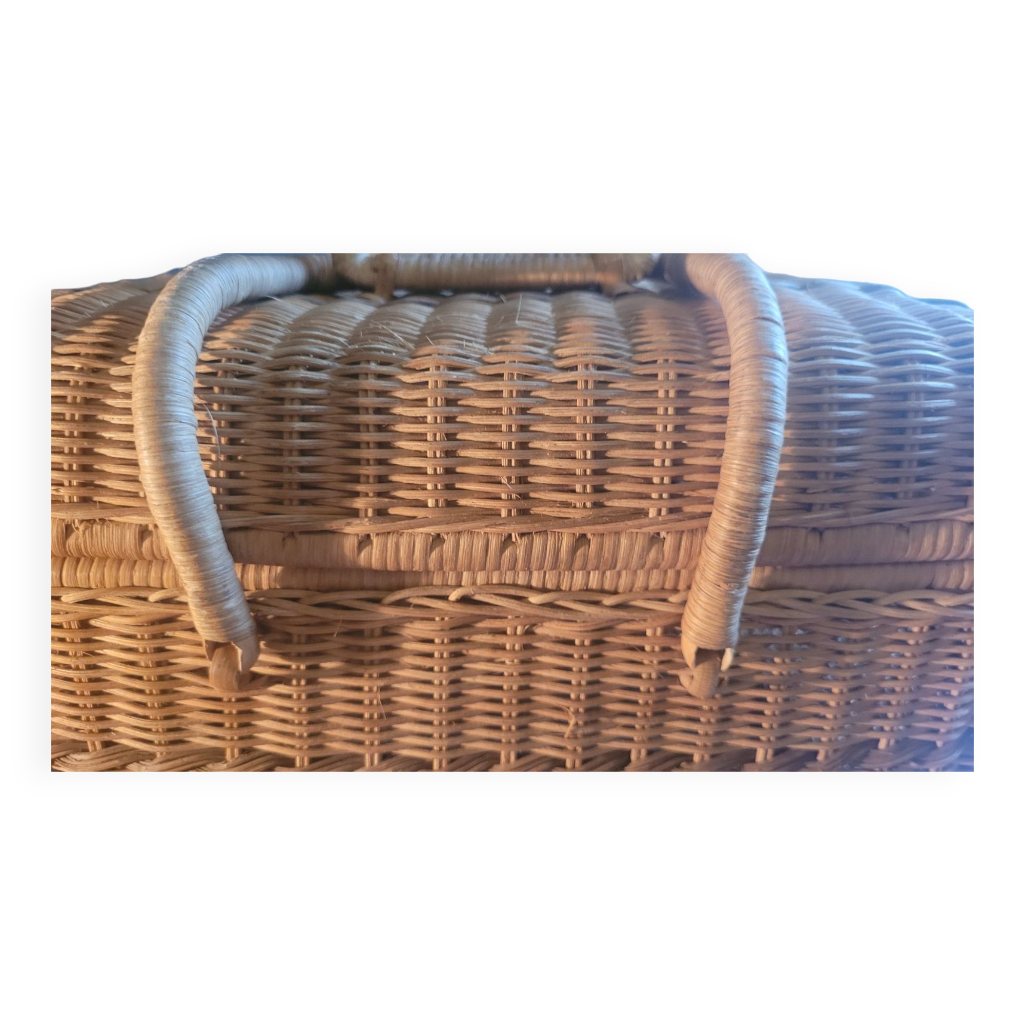 Rattan suitcase 70's