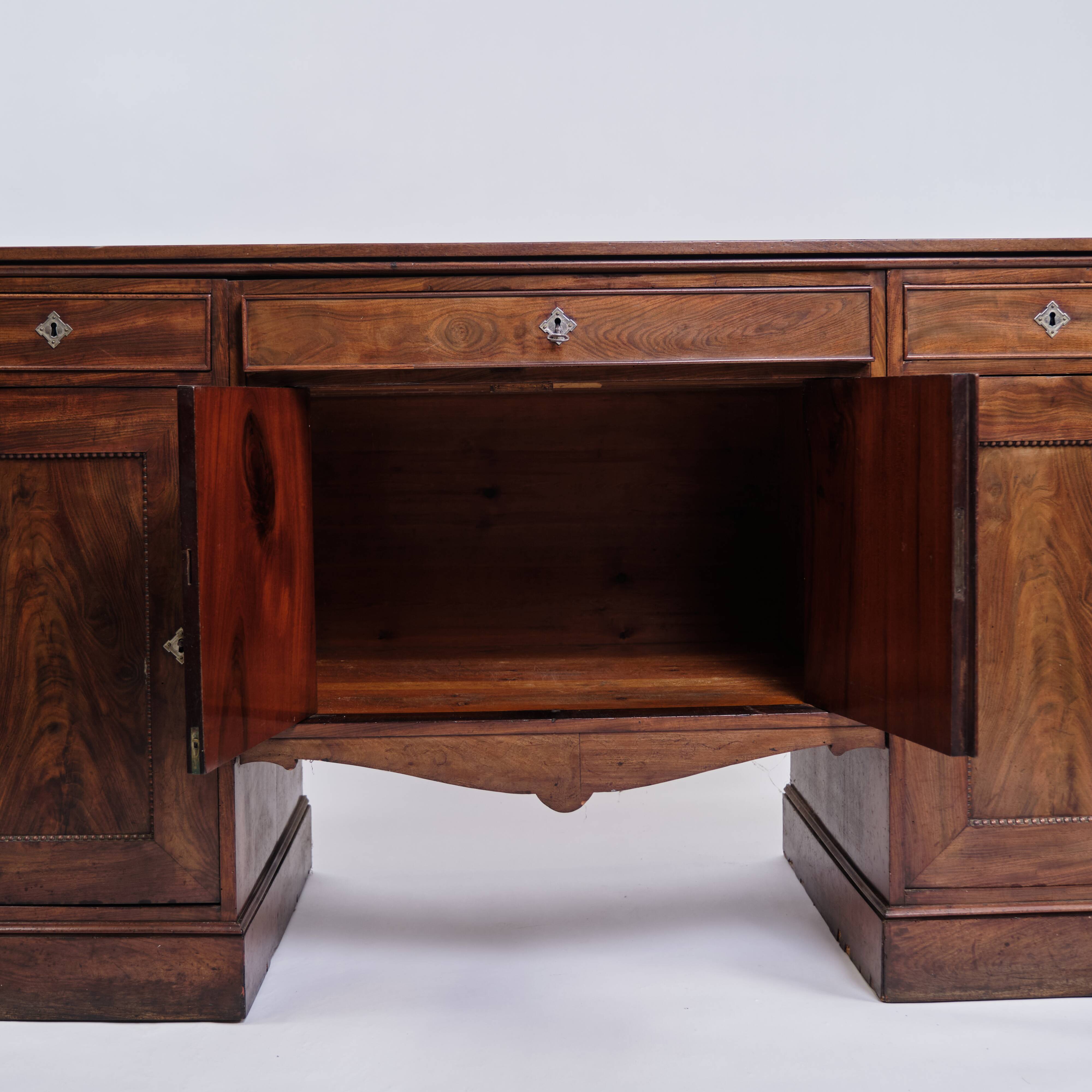 Sideboard / desk - hand-polished mahogany - English style - 1860s