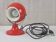 Lampe boule vintage rouge "en métal"