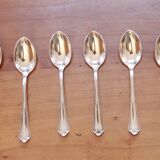 Six silver-plated mocha spoons