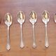 Six silver-plated mocha spoons