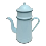 Pale green enamelled coffee maker