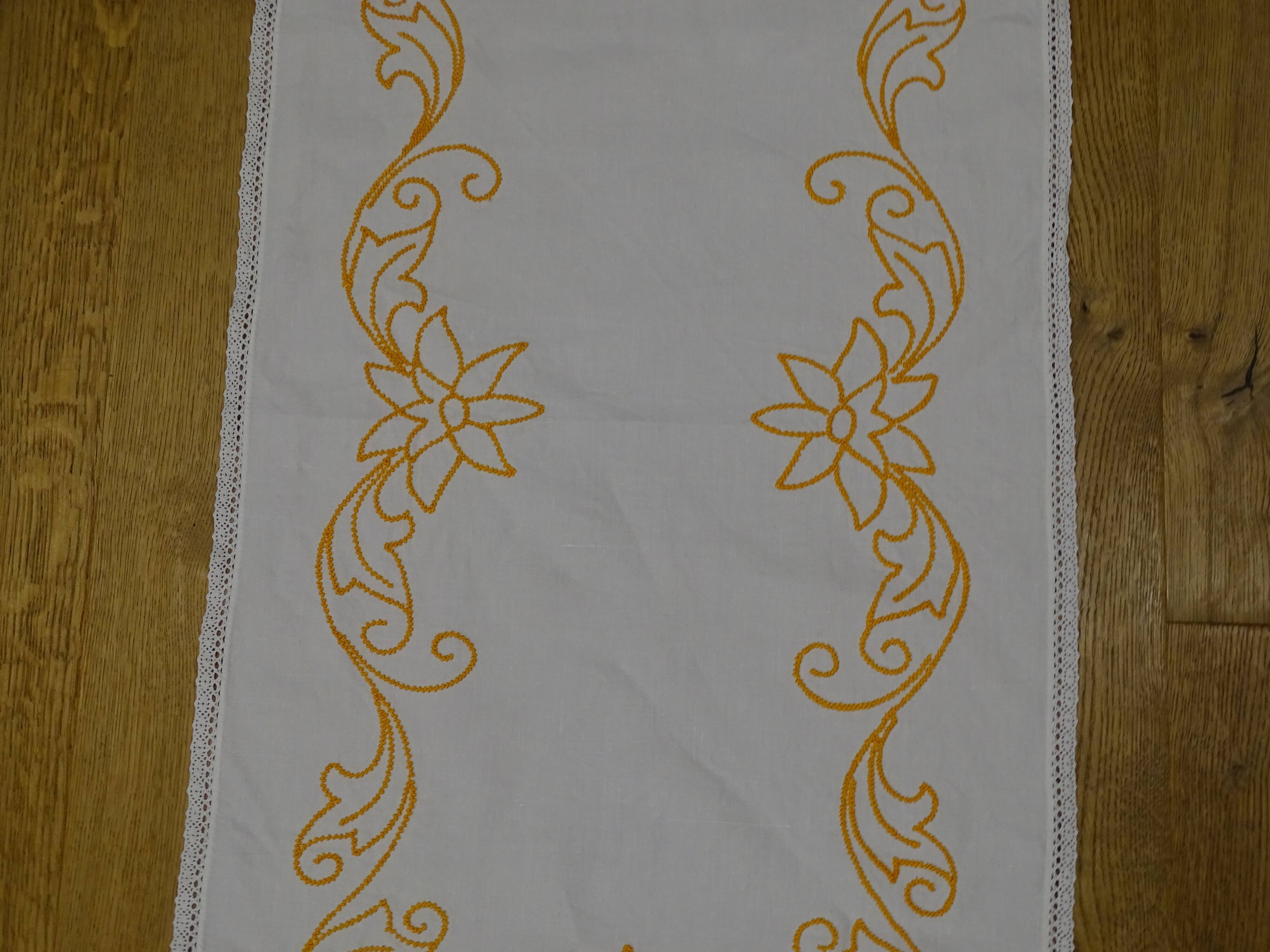 Doily or table path or center of table embroidered around 1970