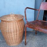 Basket 57cm woven rattan pot shape
