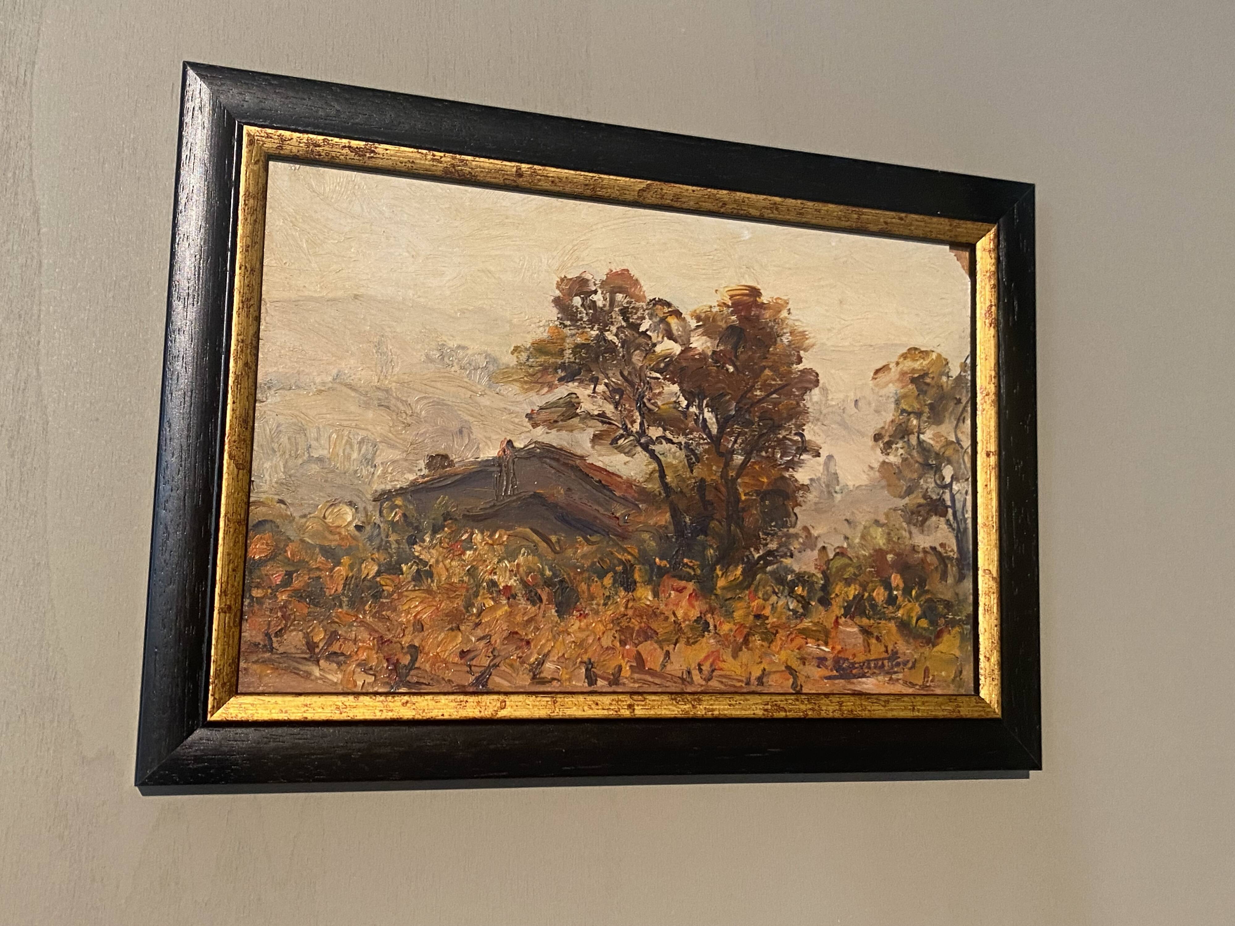 Provencal painter painting Devouassoux