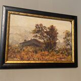 Provencal painter painting Devouassoux