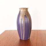Large Art Deco glazed ceramic vase, by Léon Pointu, Puisaye stoneware.
