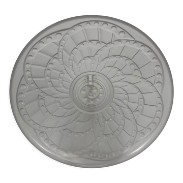 Coupe art déco verre dépoli modele arc de Jacques Landier 35 cms