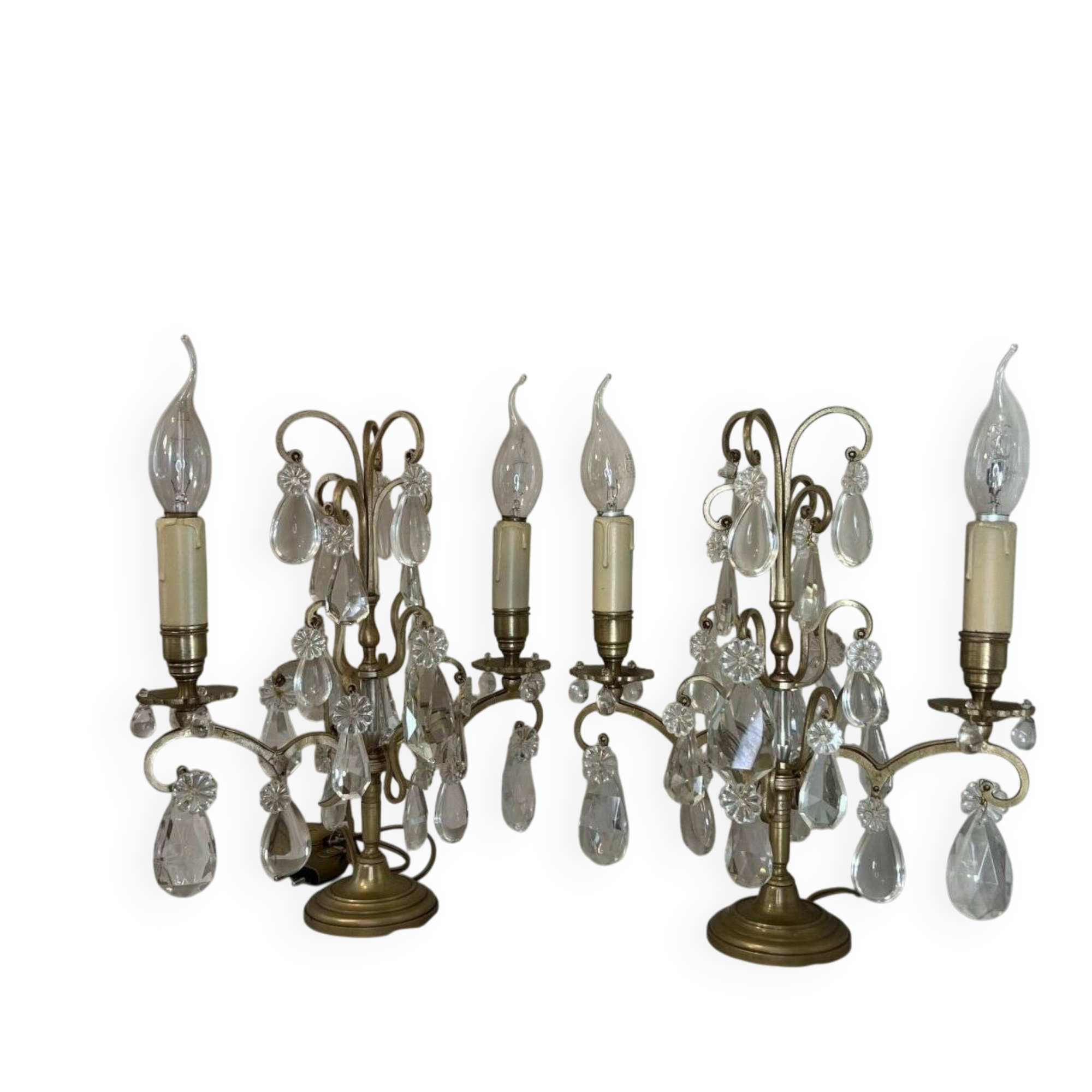 Pair of bronze candlesticks