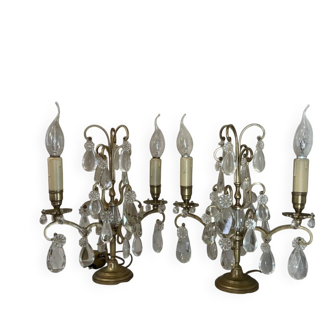 Pair of bronze candlesticks