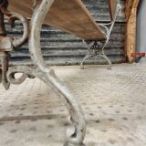 Old garden bench, park bench cast iron with hardwood 170 cm