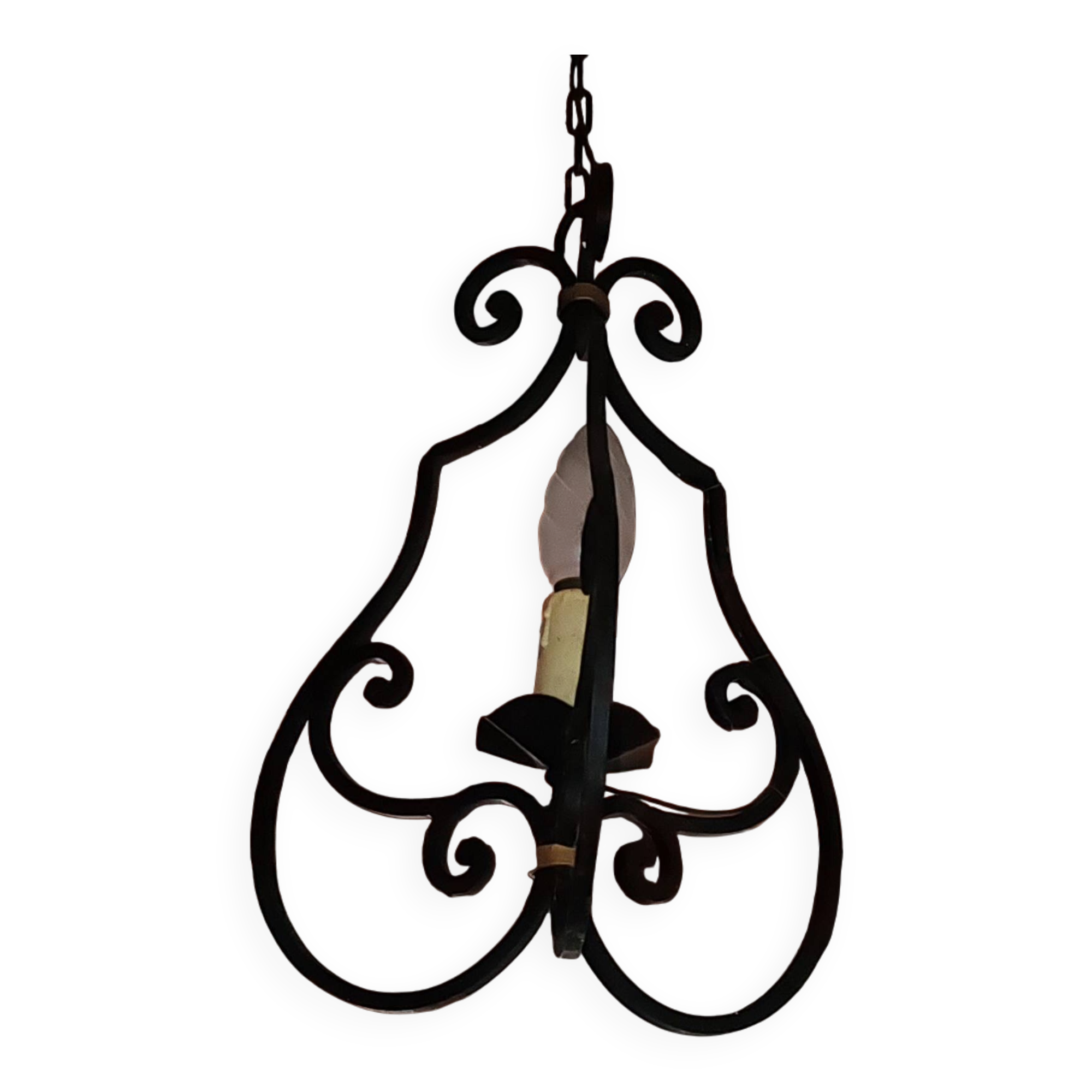 Vintage wrought iron chandelier