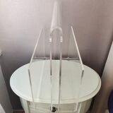 Vintage magazine holders in transparent plexiglass 1980s