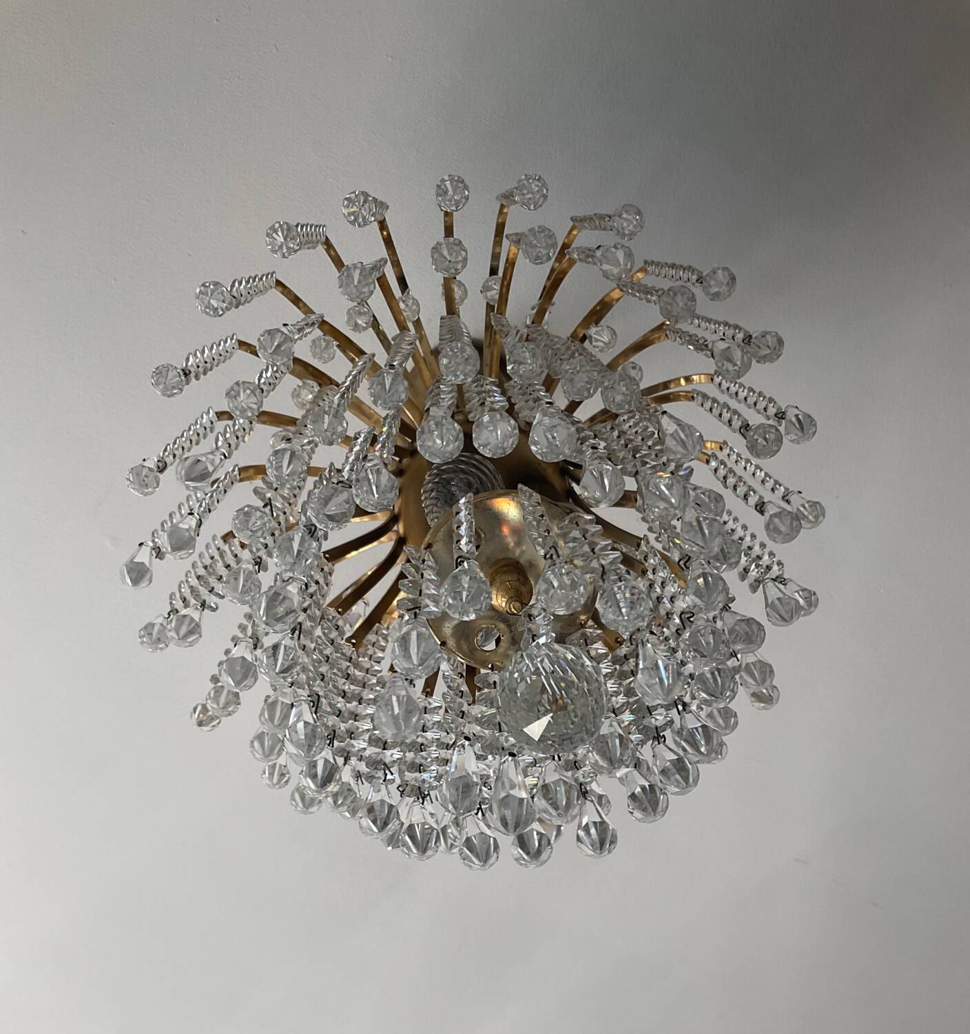 70s crystal tassel cascade chandelier