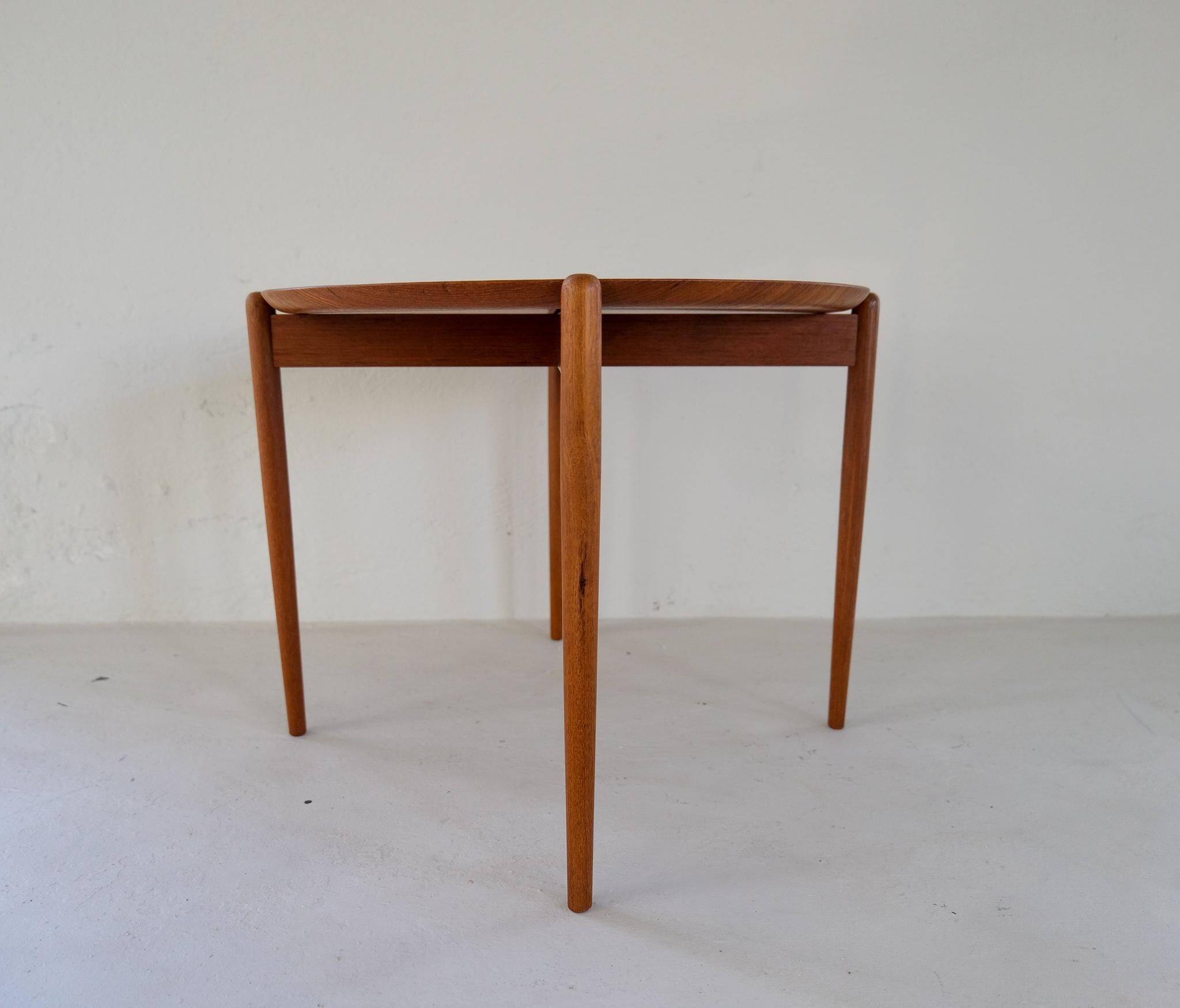 Mid-century modern teak side table/tray Sweden 1960s