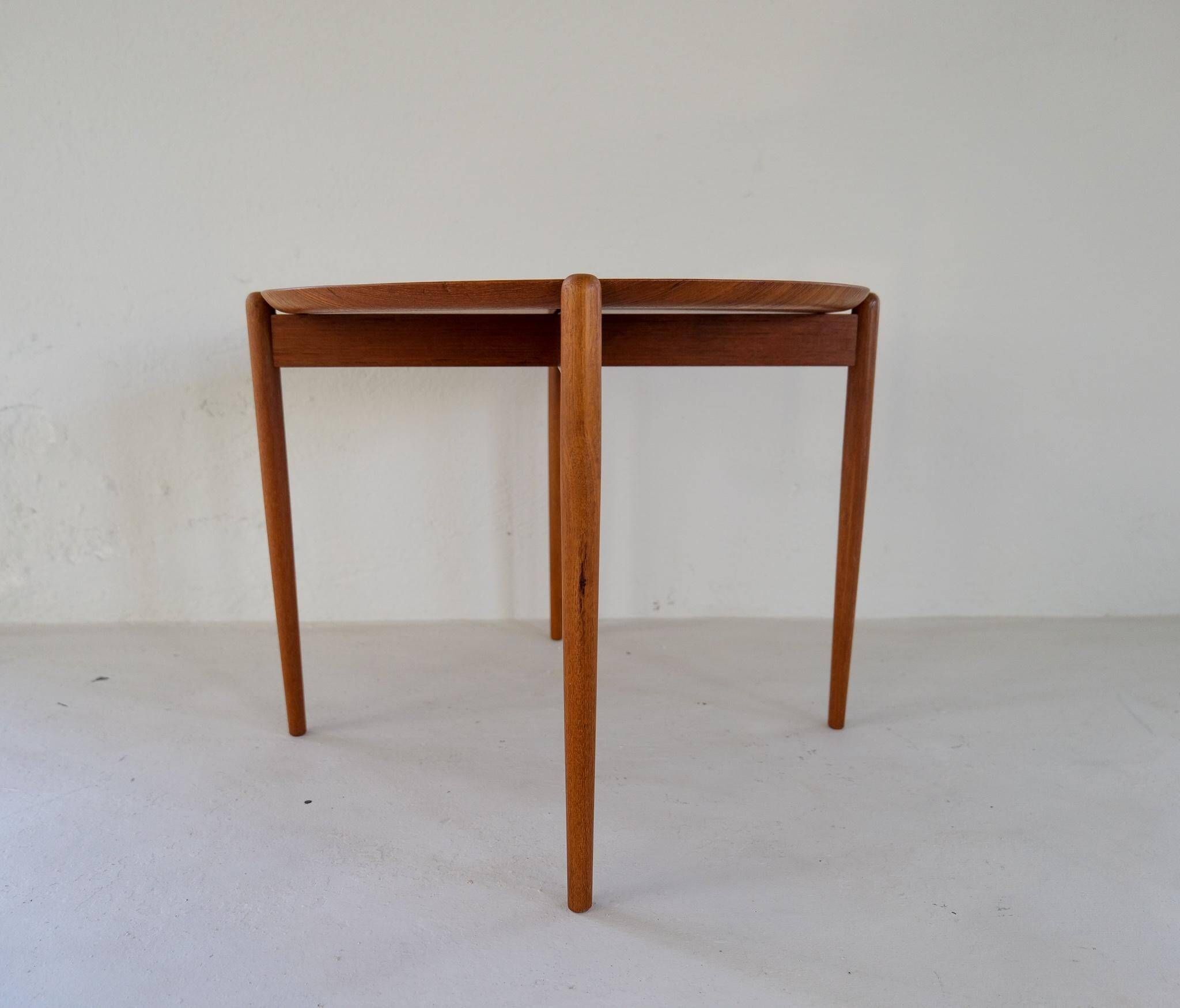 Mid-century modern teak side table/tray Sweden 1960s