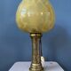 Antique art deco glass lamp with bronze base