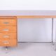 Restored Bauhaus Oak Writing Desk, Hynek Gottwald, Chrome, Czechia, 1930s