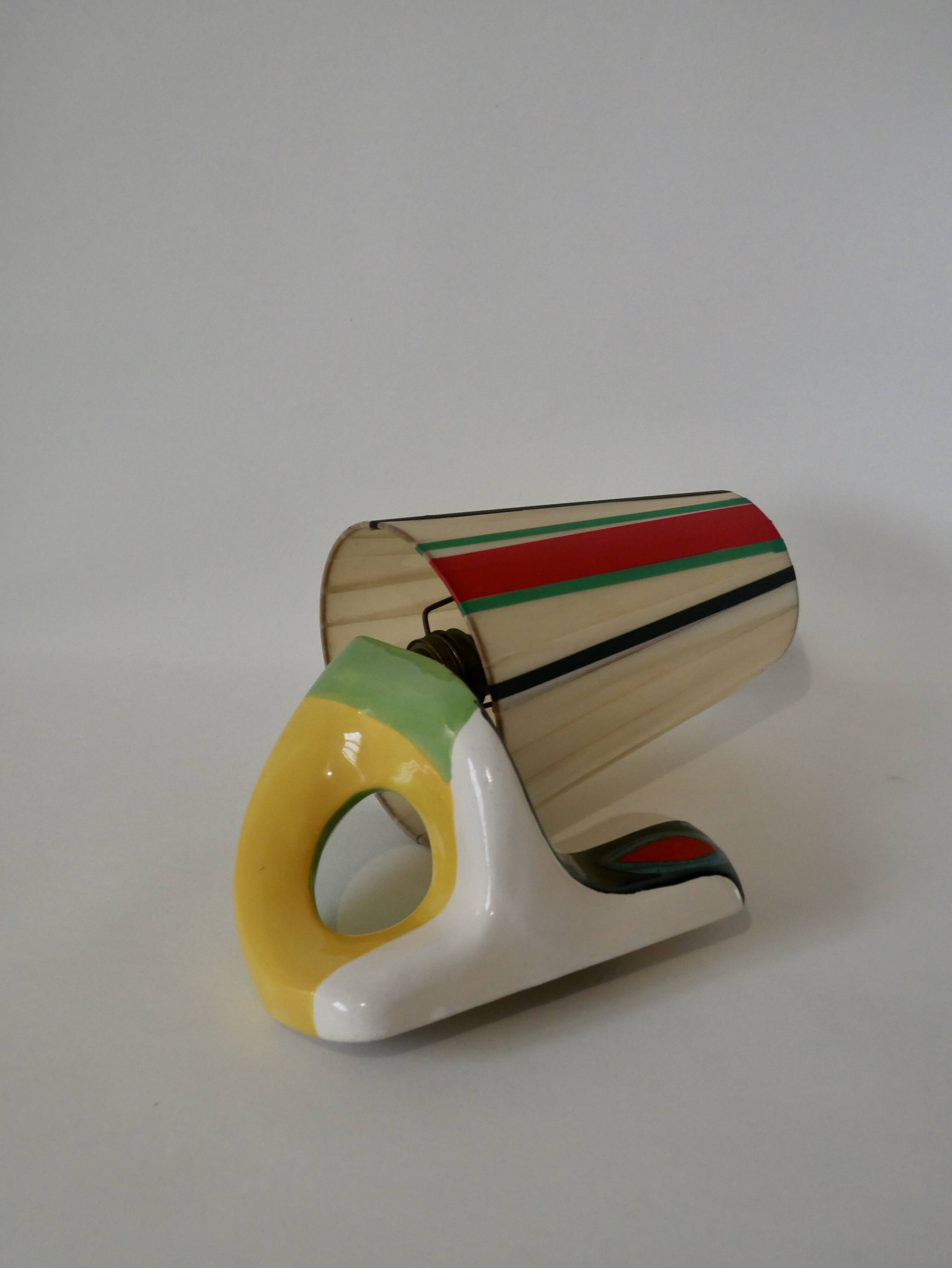 Mid-century design ceramic wall lamp circa 1950