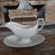 Saucière en faïence blanche 19 ème Creil et Montereau