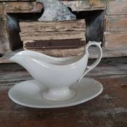 Saucière en faïence blanche 19 ème Creil et Montereau