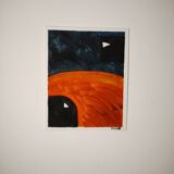 Signed abstract painting