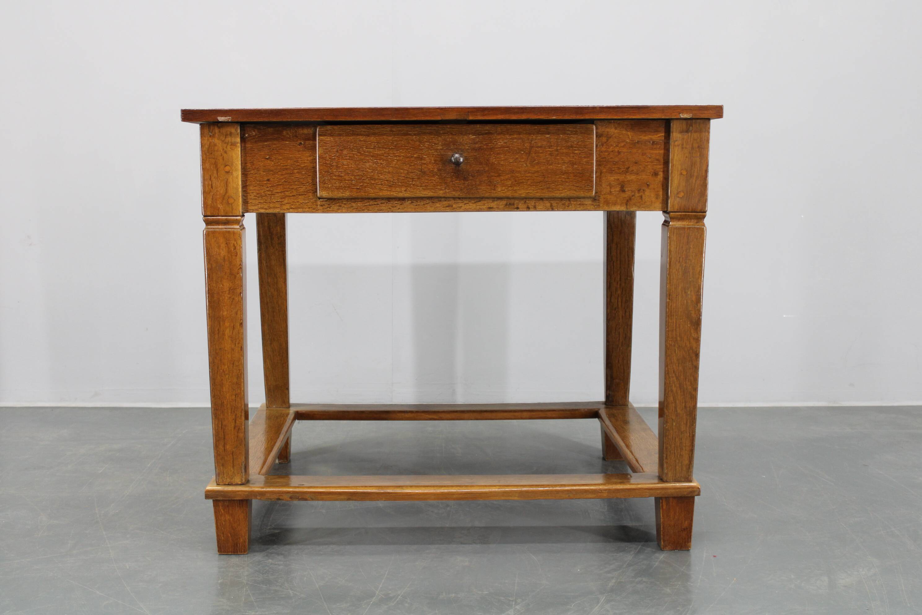1930s Restored Antique Oak Table, Czechoslovakia