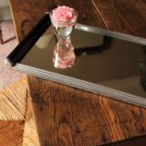 Vintage mirror top rectangle wood metal