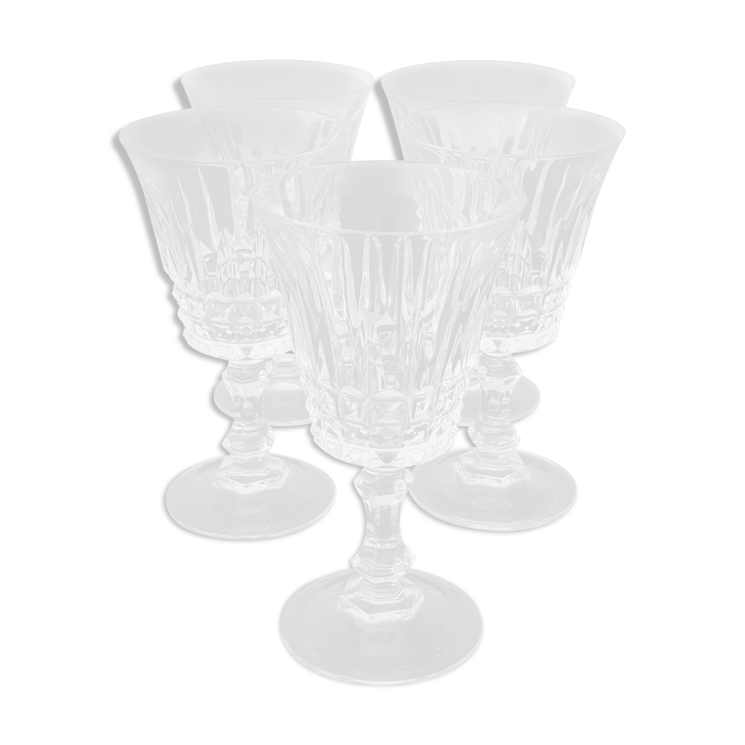 5 crystal liqueur glasses model Tuileries H 9.5 cm