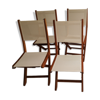 Set of 4 folding garden chairs