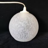 pendant lamp, lampshade, ball, art deco, opaque glass, Clichy glass