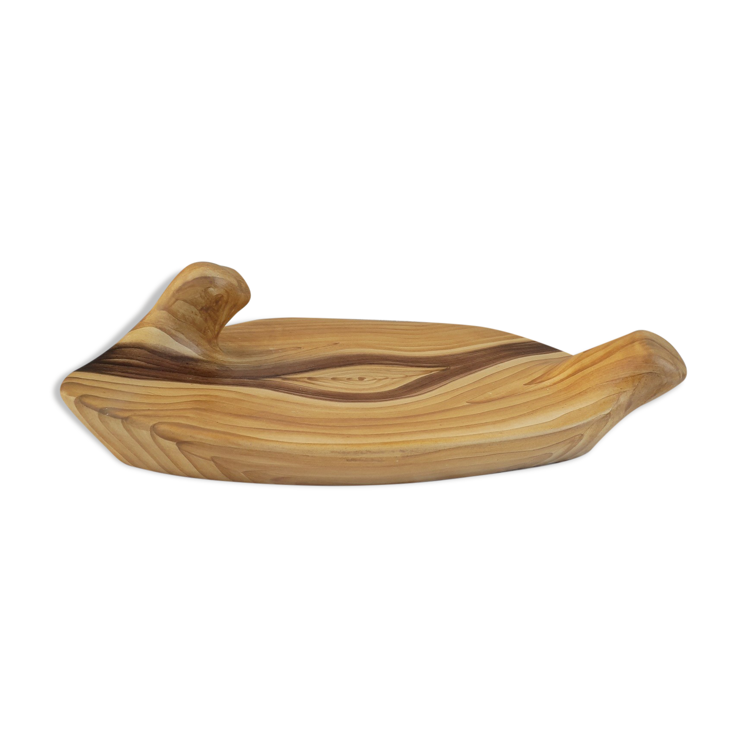 Plateau faux bois en céramique Vallauris