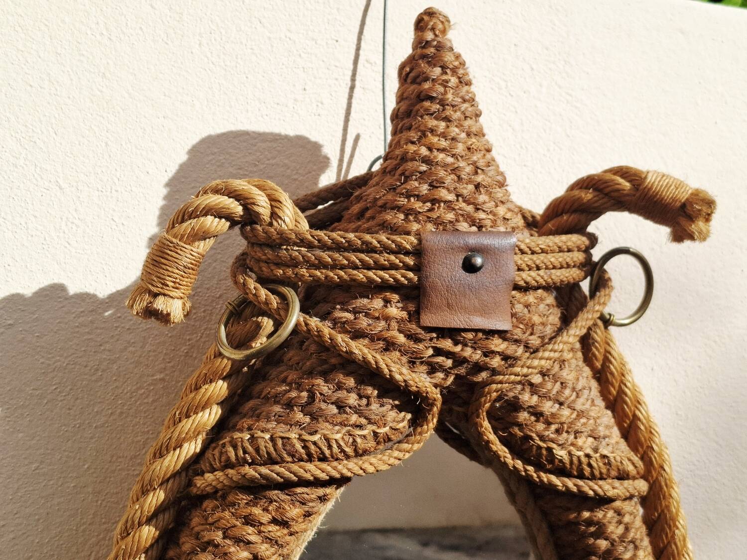 Rope mirror by Audoux-Minnet 1950