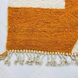 Handmade Moroccan Berber rug, orange, size 150 x 250 cm