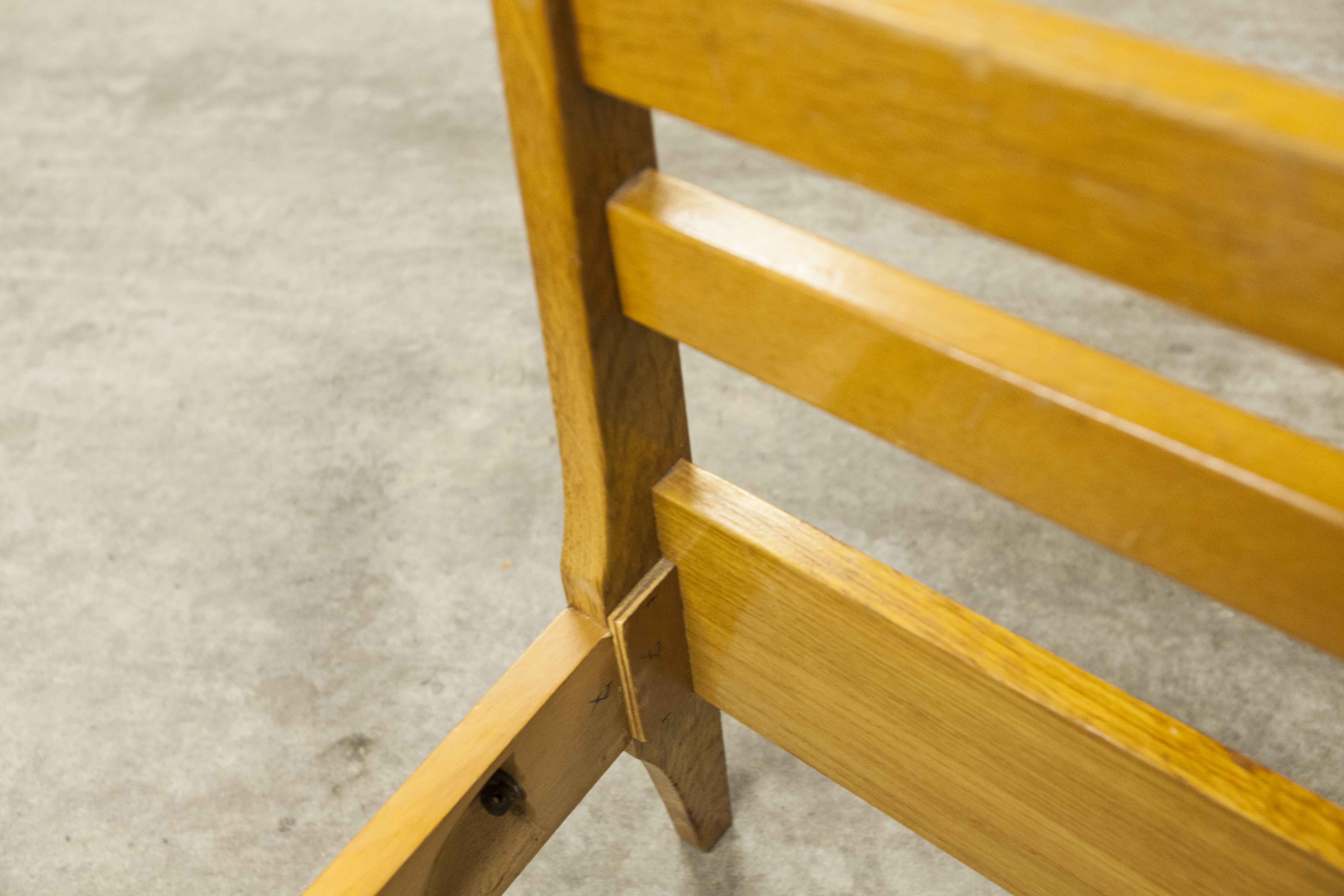 Pair of 1960 Scandinavian twin beds in solid beech