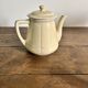 Antique ivory earthenware teapot – Art Deco style – 1930s/50s