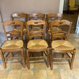 6 rustic chairs