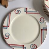 8 Digoin Sarreguemines plates