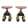 Ettore Sottsass Contemporary Modern Pair of Mod, "Demistella" Italian Conso