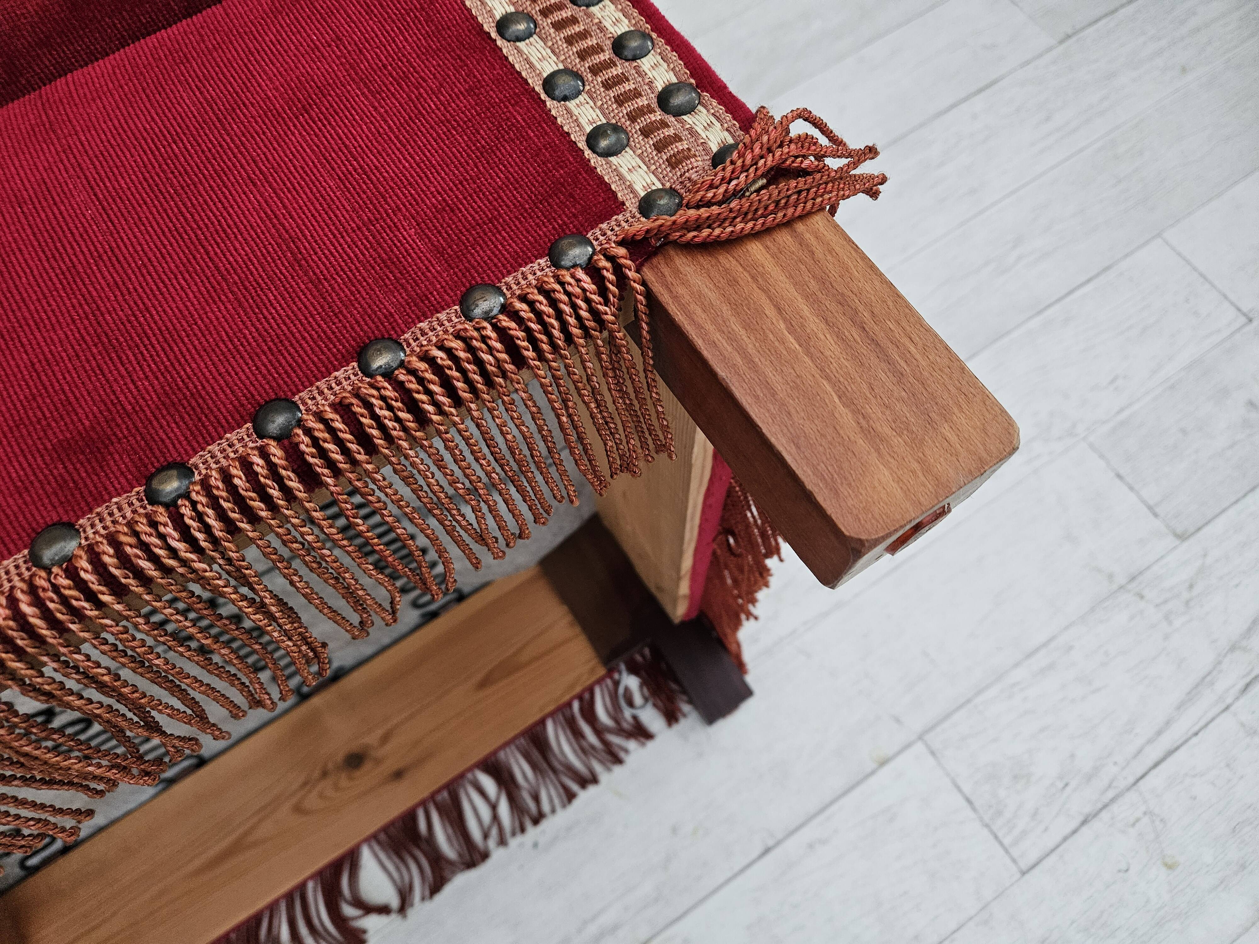 1970s, Danish "Spanish" sofa, original condition, furniture velour.