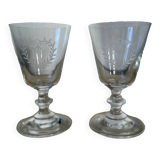 Paire de verre à pied à vin