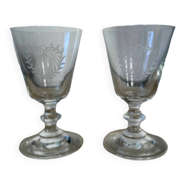 Paire de verre à pied à vin