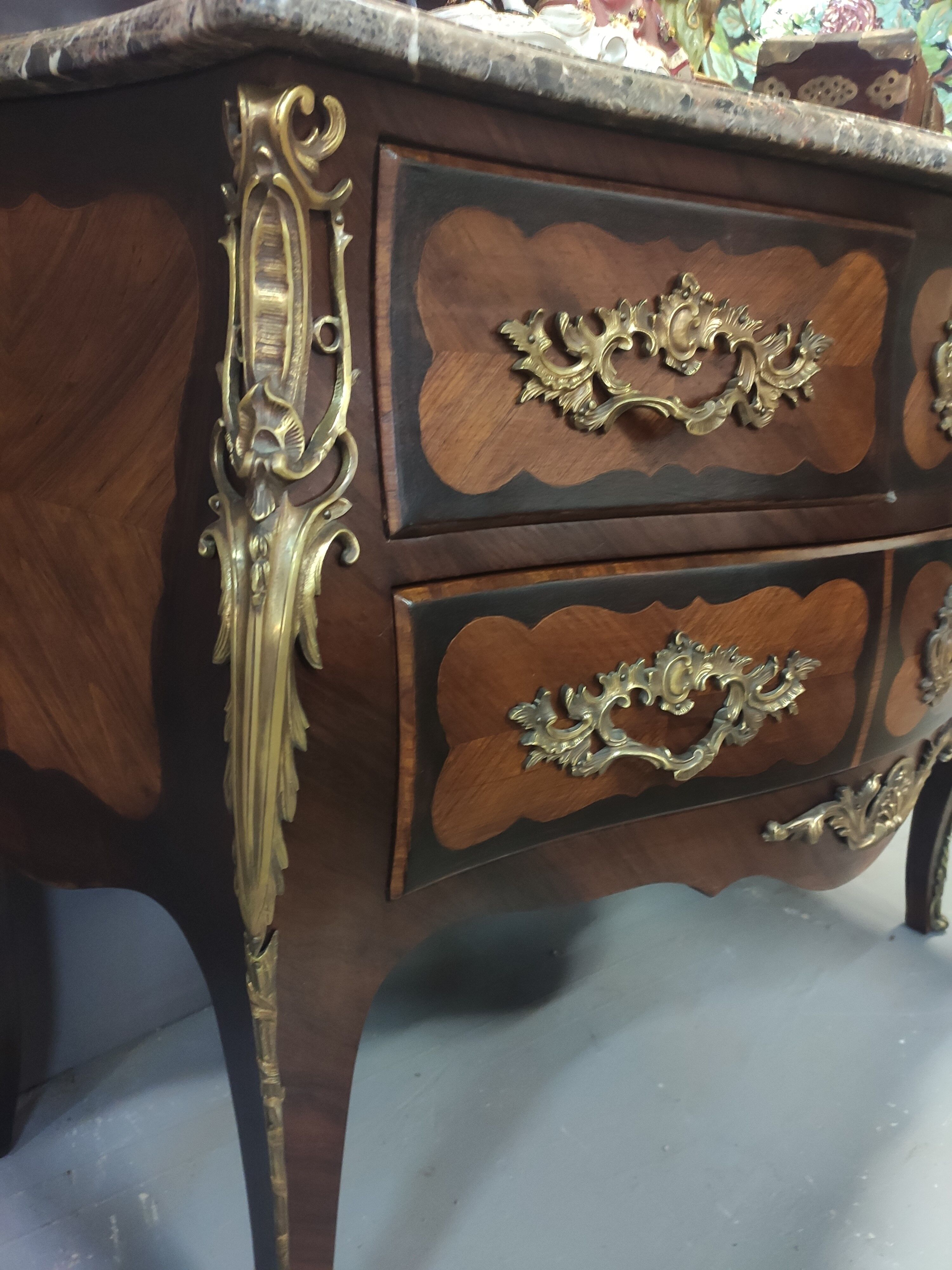 Dresser in marquetry style Louis XV