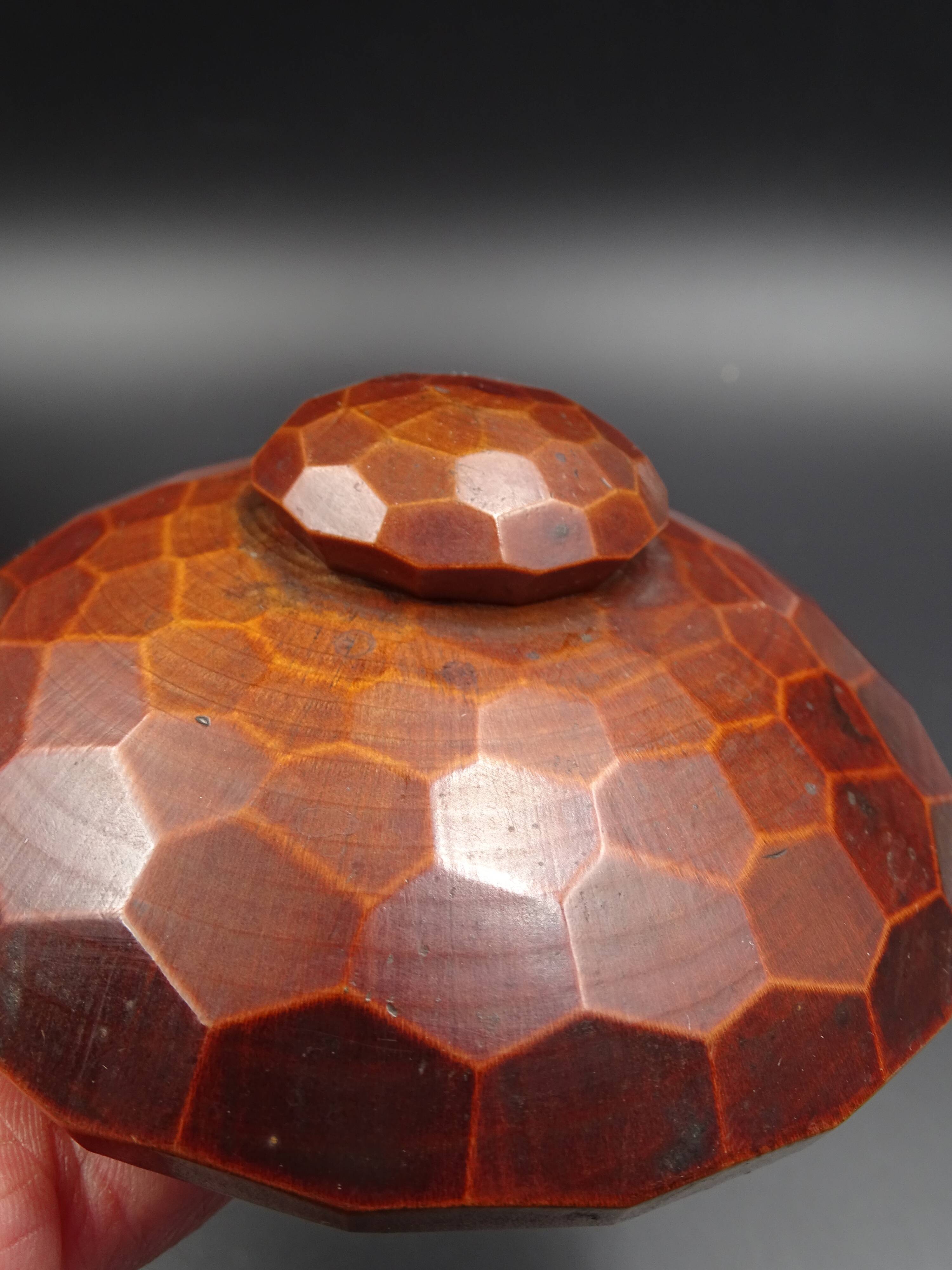 Wooden box- Decoration of cut sides - circa 1950