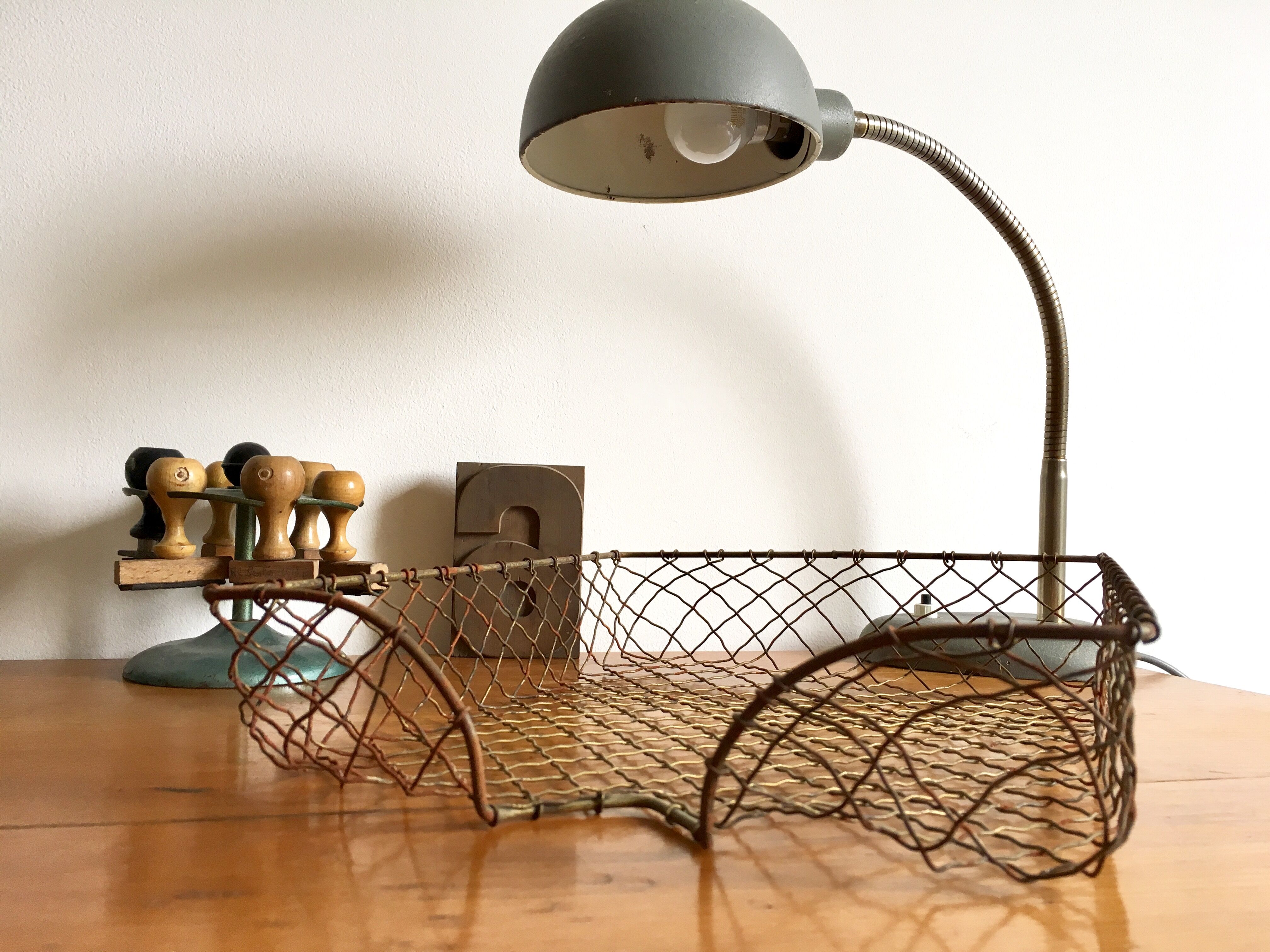 Metal wastebasket mail