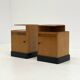 Ensemble de 2 chevets Art Déco en placage de loupe