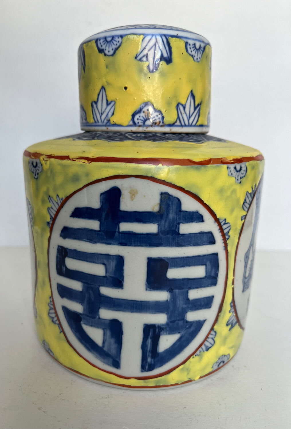Faience ginger pot