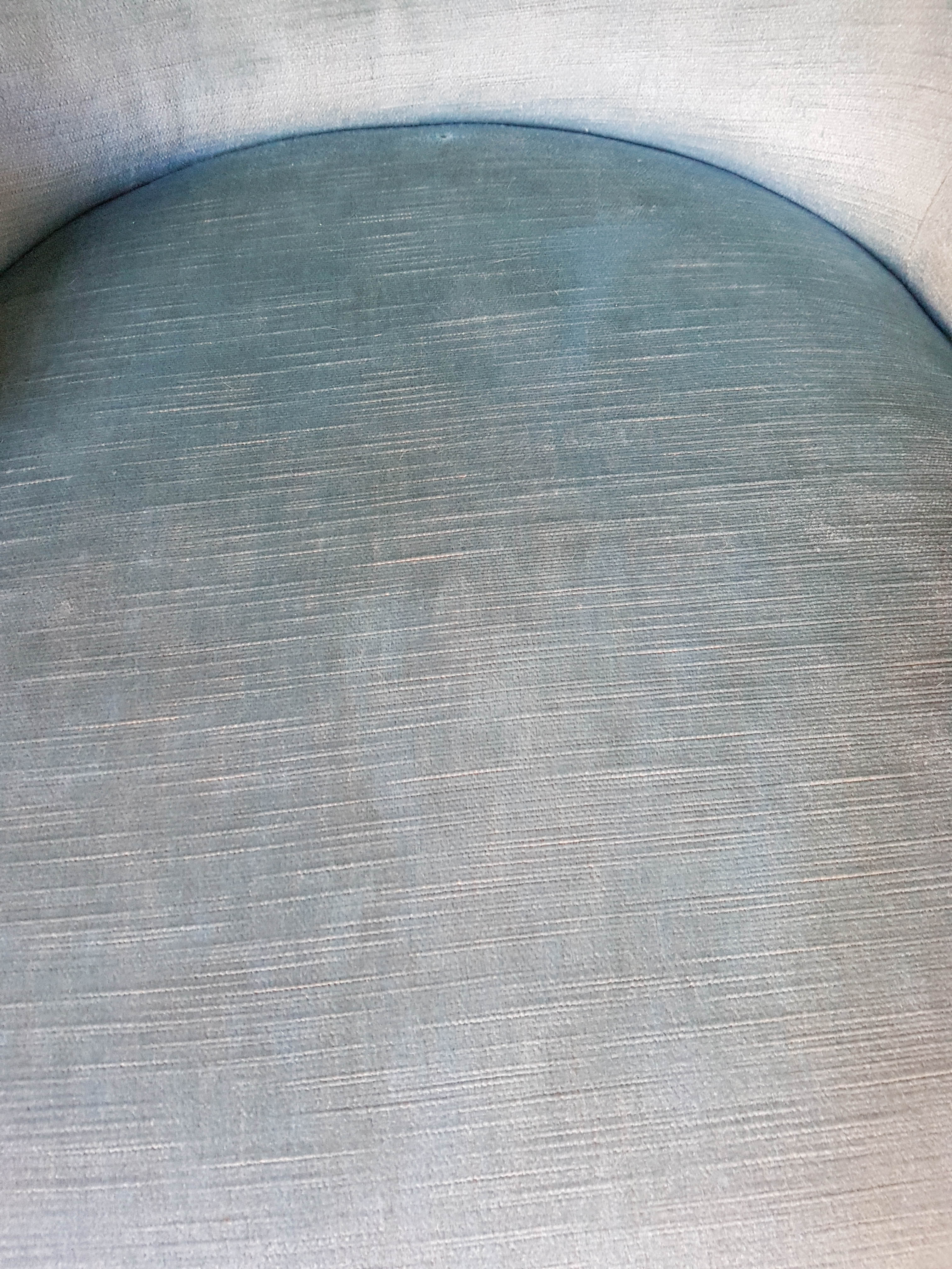 Vintage toad armchair blue velvet 70s