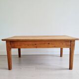 Low wooden farmhouse table - old