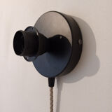 Wall lamp with plug and switch, blue